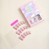 24Pcs Long Press On Nails Duck Fake Nails Pink False