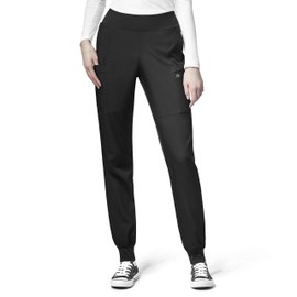 WonderWink W123 Women’s Comfort Waist Cargo Jogger Pant — Black, X-Large
