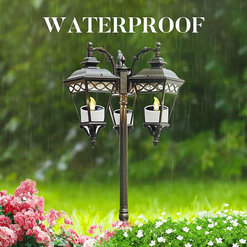 Solar Tea Lights,6PCS Waterproof Solar Power Tealights Outdoor,Flameless Flickering LED
