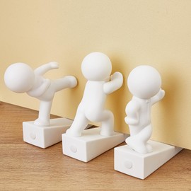 Lindo tope de puerta, 3 piezas, cuña decorativa para puerta para el hogar y la oficina, tope de puerta decorativo (patentado)