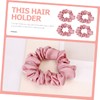 IWOWHERO 4pcs Scrunchies for Thick Hair Soft Elastic Ponytail Holders