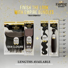 Sensationnel Empire Bundles- Straight 10a Tangle Shed Free Human Hair for Weaving and Sew in Styles - 1 pack (12 inch, NATURAL/BLACK)