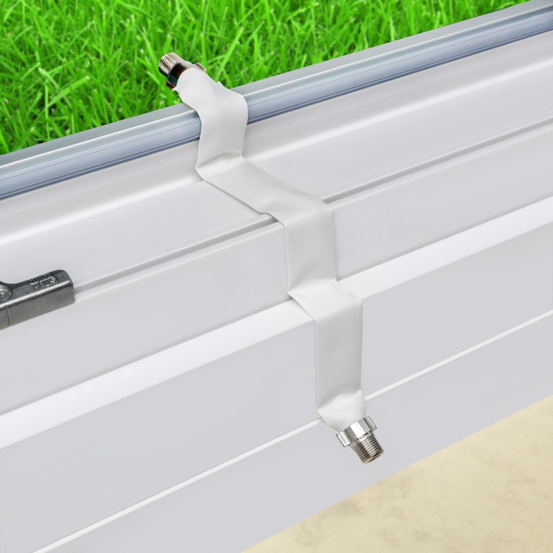 hb-digital 1x SAT Window Feed-Through Flat Flexible Nickel-Plated Contacts White
