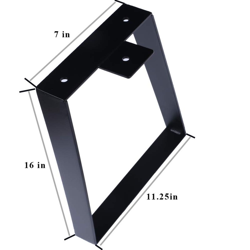 Osring 16 Inch Trapezoid Table Legs 2pcs, Solid Steel Furniture