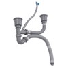 Kitchen Sink Double Hose Drain Kit Quick Draining Expandable Multiple