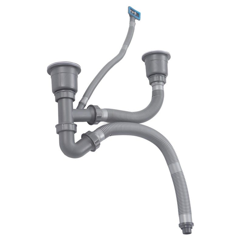 Kitchen Sink Double Hose Drain Kit Quick Draining Expandable Multiple