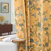 NDDYCU Mustard Yellow Cotton Floral Shower Curtain,Vintage Anthropologie Shower Curtains