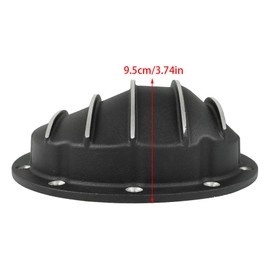 labwork Black Aluminum Differential Cover 8.5 and 8.6 Inch Ring Gear DIff 10 Bolt Cast Replacement for Buick Pontiac 1964-2014