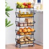 OKZEST 5 Tier Fruit Basket for Kitchen, Stackable Bins Wire