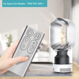 TCNOUMT Suitible for the Dyson Tower Fan Remote Control, Compatible with Dyson TP00 TP01 AM11 Pure Cool Tower Purifier Fan, Silver, Non-metallic material