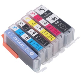 Ink Cartridge 280 281 Smooth Output Cartridge Combo Pack Replacement for PIXMA TS702 TR7520 6 Colors BK BK C M Y PB