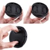 2-Pack 40.5mm Front Lens Cap Cover with Deluxe Cap Keeper