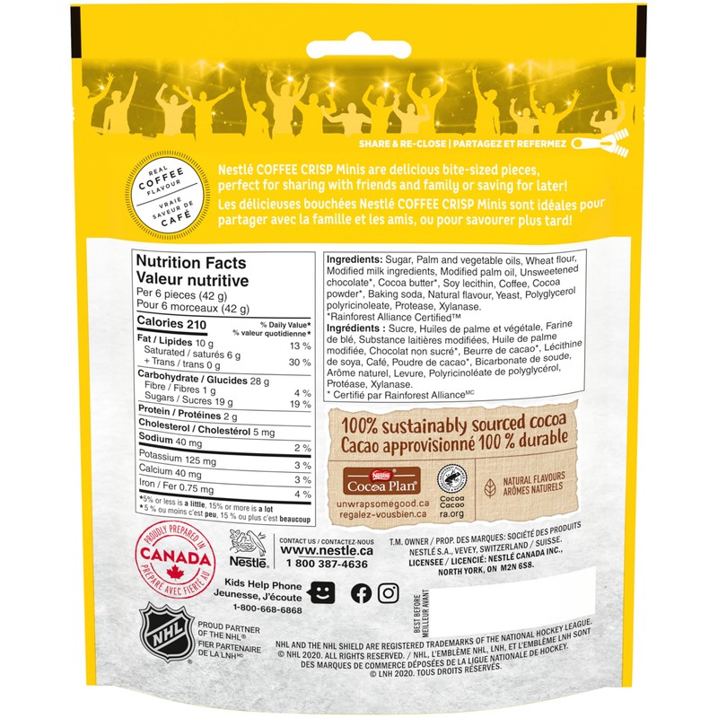 COFFEE CRISP Minis, 180g/6.3 oz