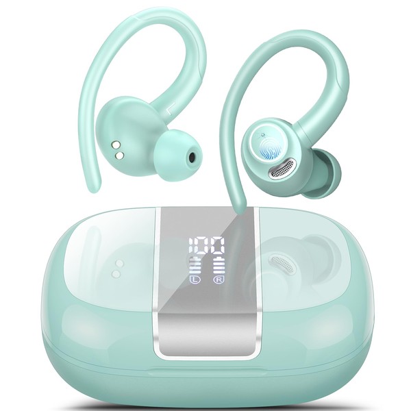 VKROBAG Wireless Earbuds Sport, Bluetooth 5.3 Headphones with ENC Noise