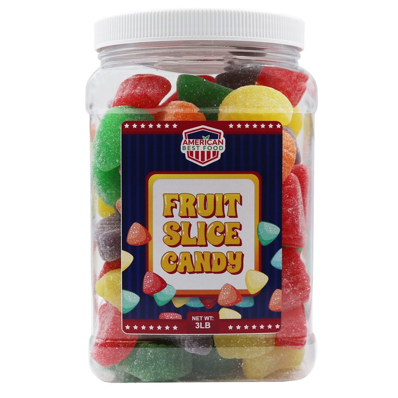 American Best Food Assorted Fruit Slice Wedges Gummy Candy, Lemon,