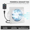 Q-Hillstar 6 inch 110V Exhaust Fan, 353CFM Variable Ventilation Fan