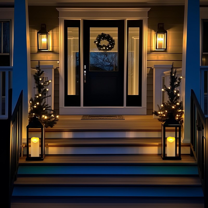 Homemory 4"x9" Outdoor Waterproof Flameless Candles with Timers and Remote