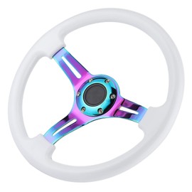 Nrg Volante, Volante de 6 Agujeros, Accesorios para Volantes, Volante de Carreras de 14 Pulgadas con 6 Agujeros, Volante Colorido ABS, Volante...     
