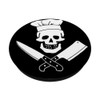 Chef Cooking Restaurant Hat On Skull Cross Knife
