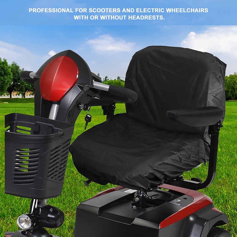 Professional Waterproof Seat Cover for Electric Wheelchairs Mobility Scooter Black