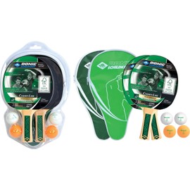 Donic-Schildkröt Champs Line 400 Table Tennis Set, 2 Bats, 4 Balls 1-Star Quality, in a Blister, Excellent Recreational Quality, 788498