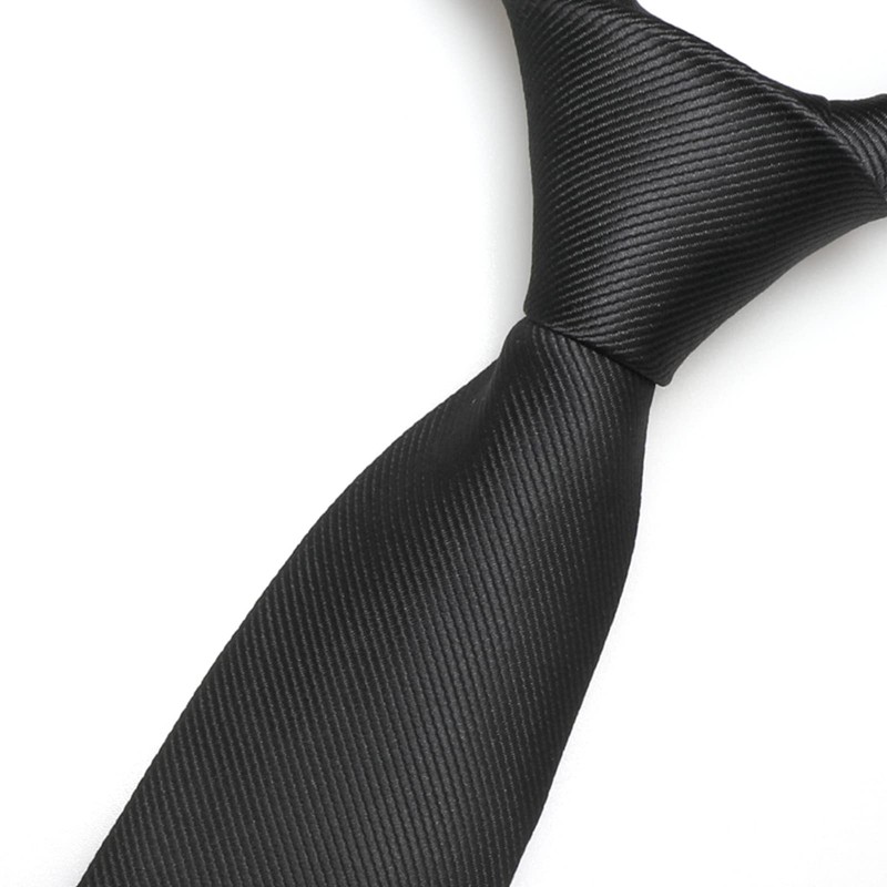 Classic Black Mens Solid Ties Neckties for Men Formal Neck