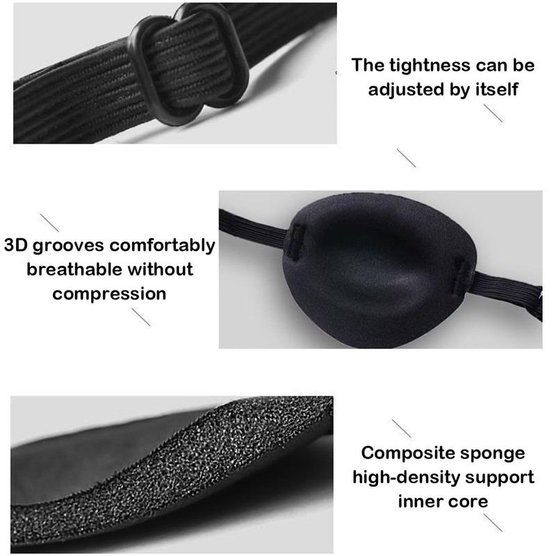 Aililong Adjustable Eye Patch for Children and Adults - 3