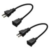 Toptekits 2-Pack USA Outlet Saver Power Extension Cord Cable 125V