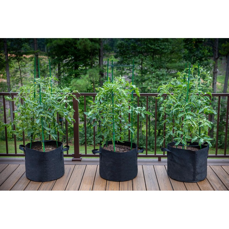 Gardzen 10-Pack 5 Gallon Grow Bags, 300G Thickened Aeration Fabric