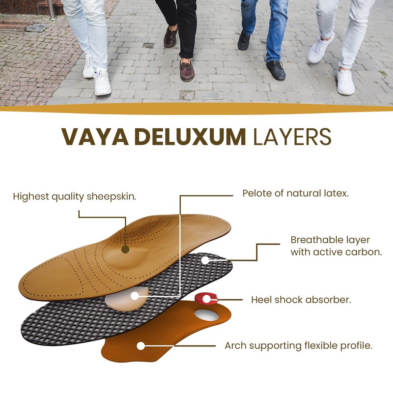 Vaya Deluxum Orthopaedic Insoles Supination for Transverse and Longitudinal Flat