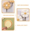 Cabilock 4pcs Daisy Sticky Hook daisy coat bags wall hanger
