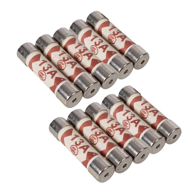 Generic 25 Pcs13 Amp Electrical Mains Ceramic Household Fuses -13Amp