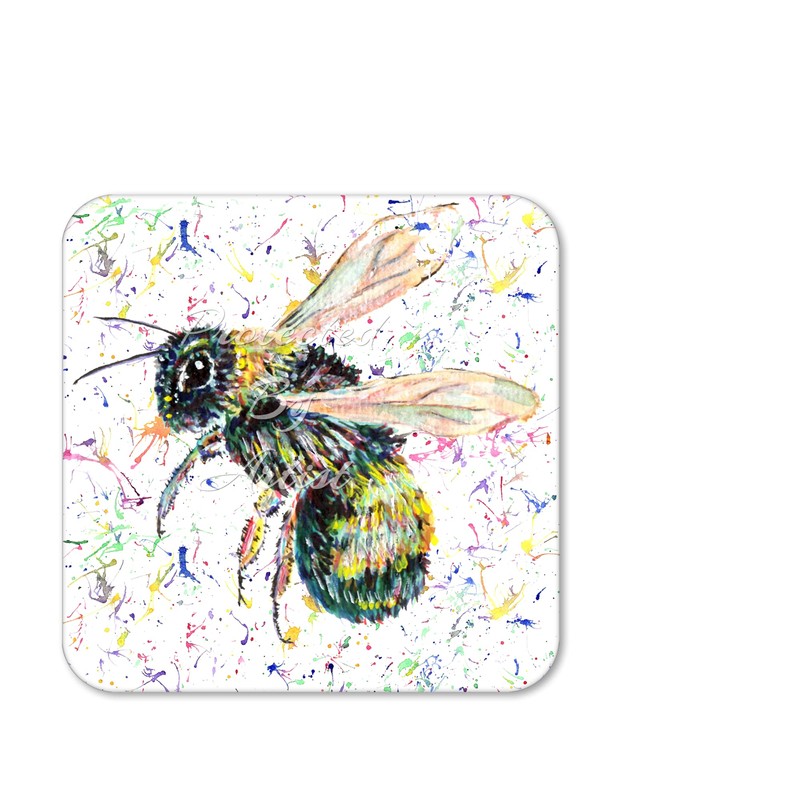 Coaster Bee Bees Honeycomb Wildlife Coasters Watercolour Art Gift Work