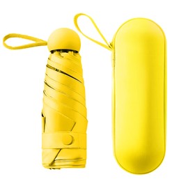 OXTXO Small Umbrella,8 Ribs mini Compact Pocket Umbrella for Rain and Sun, Windproof and Strong with Protection Box and UPF>50+ Protectio for women Purse