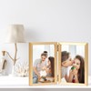 JCJMY 4x6 Double Picture Frame Hinged Folding Vertical Stand on
