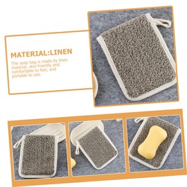 Ipetboom Mens Body Scrubber Hand Wash Soap Pouch Exfoliating Soap Bag for Travel