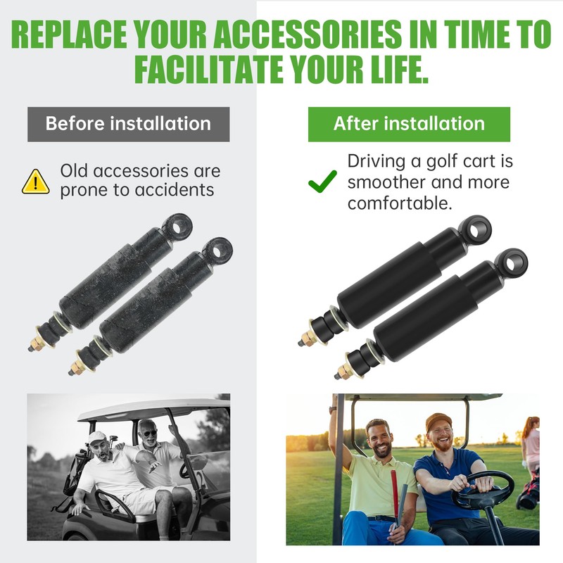 10L0L Golf Cart Rear Shock Absorber Kit Compatible with Club