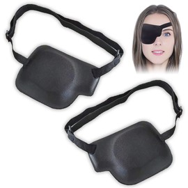 Rimikuru Single Eye Patch Right and Left Eye, 2-Piece Set, 3D Eye Patch, Black, 3D Eye Mask, Light Shield, Eye Patch