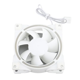 80mm Case Fan, 4Pin PWM Silent PC Fans, MFDB Dynamic Pressure Bearing Cooling Fan, PWM Intelligent Temperature Control, 800‑2500RPM Fan Speed, for PC Chassis (White)