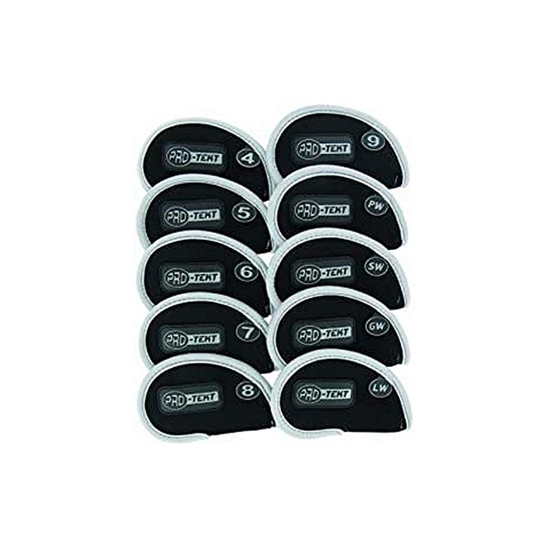 Pro-Tekt Deluxe Neoprene Iron Headcovers - Black/Silver