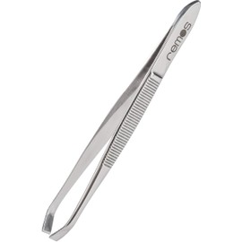 Remos Tweezers Stainless Steel with Slanting and Cranked Tip 8 cm