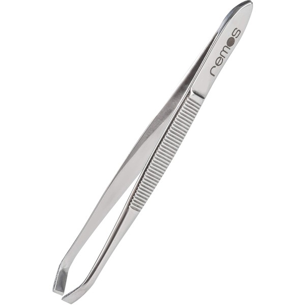 Remos Tweezers Stainless Steel with Slanting and Cranked Tip 8