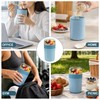 AiQInu Contenitore per Cereali Portatile con Cucchiaio e Salsiera, Vaso
