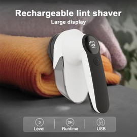 SINZONeu® Elektrischer Fusselrasierer – wiederaufladbar USB-C 6 Klingen, Edelstahlnetz, 3 einstellbare Leistungsstufen | Reinigung mit Wasser | für Kleidung, Vorhänge, Decken