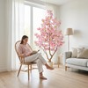 Warmplants 6ft Artificial Cherry Blossom Tree, Fake Sakura Pink Flower