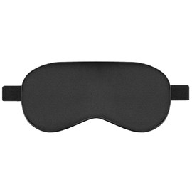 Ukissim Silk Sleep Mask, Adjustable Soft Eye Cover for Comfortable Sleep & Naps, Pressure-Free, Machine Washable - Black