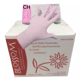 Blossom Guante Nitrilo Rosapreparar Alimentos 100pz Talla Chica