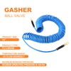 GASHER 1/4" x 50FT Polyurethane Recoil Air Hose with Bend