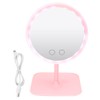 USB Charging 5 Color Light Desktop Cosmetic Mirror Adjustable LED