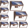 Peasur Brown Solar Lights Outdoor Motion Sensor 8 Pack, Ultra-Bright
